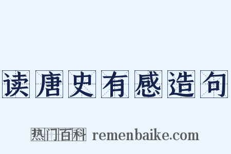 读唐史有感造句是什么意思的图片